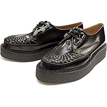 【美品】ECOX ジョージコックス【26㎝】3588 英国製　ブラック ジョージコックス3588ブラックエナメル ブラックインターレース